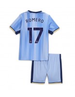 Tottenham Hotspur Cristian Romero #17 Bortedraktsett Barn 2024-25 Korte ermer (+ bukser)